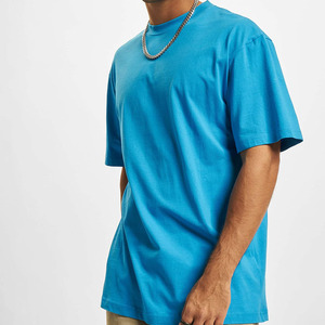 Camiseta de algodón extragrande para hombre, cuello redondo, manga corta, color liso, tejido de punto, estilo casual urbano - Product Image 2