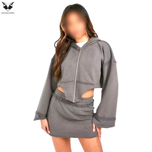 Conjunto de 2 Piezas para Mujer, Estilo Casual, Tendencia 2026, Precio Razonable, Producto de la Mejor Calidad, Sudadera con Capucha y Falda - Product Image 3