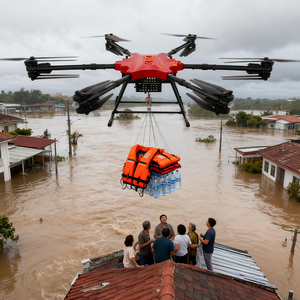 Dron de Carga Pesada con Capacidad de 100 kg, UAV Industrial de 6 Ejes, Fibra de Carbono, Larga Duración, para Entrega de Carga, Inspección Eléctrica y Rescate - Product Image 3