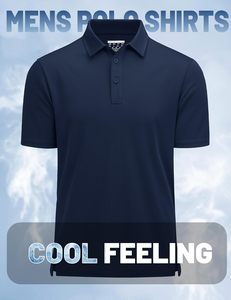 เสื้อเชิ้ตผู้ชายพรีเมียม ระบายอากาศได้ดี ผลิตจากผ้าถักผสมสแปนเด็กซ์/โพลีเอสเตอร์ ทรงปกติ สวมใส่สบาย เหมาะสำหรับธุรกิจ กอล์ฟ  รับสกรีนโลโก้ด้านหน้าแบบดิจิทัล - Product Image 6
