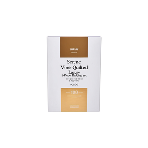 Serene Vine <b>Quilted</b> Luxury 5-Piece <b>Bedding</b> Set 90x100 Inch 100% Cotton Quality Grade for Home & Hotel for Weddings - Product Image 3