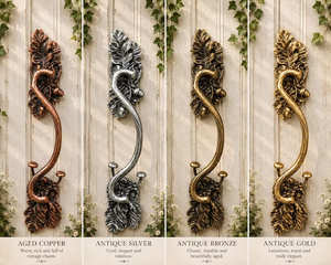 อุปกรณ์รั้วเหล็กดัดแบบดั้งเดิม ลายใบโอ๊ค เคลือบสีฝุ่น ติดตั้งง่ายสำหรับตกแต่งประตู - Product Image 4