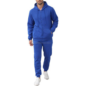 420GSM Cotton Fleece Tracksuit for Men Hooded Winter Outfit with Embroidered Logo Black Red <b>Stripe</b> Panel Solid Pattern Design - Product Image 1