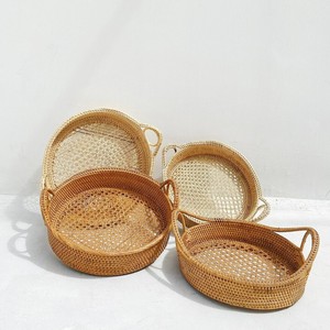 ถาดเสิร์ฟขนมปังผลไม้พร้อมที่จับถาดหวายขนาดเล็กสำหรับตกแต่ง - Product Image 5
