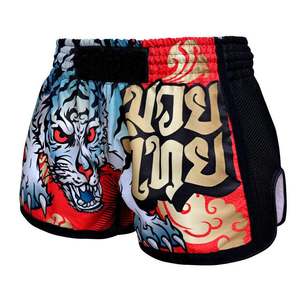 Pantalones Cortos de Kick Boxing Unisex Hechos a Medida, Transpirables, Resistentes al Viento, Elásticos, Antiarrugas, de Poliéster/Algodón, para Artes Marciales, de Secado Rápido - Product Image 5