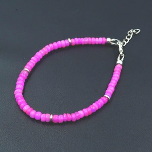 Natural Pink Ethiopian Opal Beads Bracelet, Roundel Multi <b>Fire</b> Gemstone Gift - Product Image 3