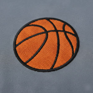 Camiseta Personalizada para Hombre, 100% Algodón Lavado, de Corte Ajustado, Manga Corta, Transpirable y que Absorbe la Humedad, con Bordado de Baloncesto - Product Image 4