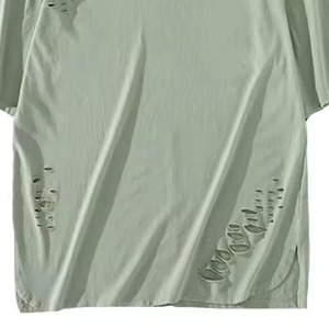 T-shirt surdimensionné à col rond en toile de haute qualité, coupe classique, broderie personnalisée, pour homme - Product Image 6