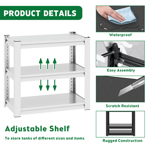 Supporto per Acquario in Metallo Resistente da 40-50 Galloni, 80 cm L x 46 cm P x 86 cm H, Supporto Regolabile per Terrario, Supporto per Acquario in Scatola - Product Image 3