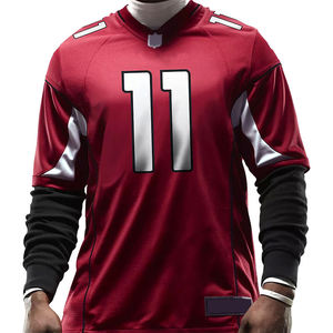 Maillots de football américain personnalisés en gros, 100% polyester, antibactériens, en mesh, pour hommes, pour l'entraînement et les compétitions, sublimation - Product Image 3