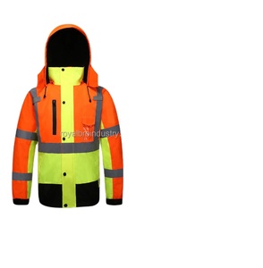 2025 veste réfléchissante de haute qualité personnalisée meilleure conception vêtements de sécurité imperméables respirants pour le travail porte grande taille - Product Image 3