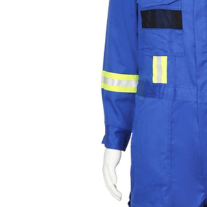 Combinaison de sécurité sur mesure en sergé 100 % coton, avec bande réfléchissante, pour vêtements de travail – Fournisseur d'usine OEM - Product Image 6