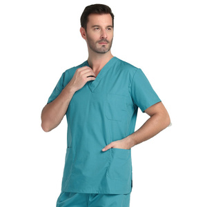 Premium Polyester/Cotton Woven Medical <b>Scrub</b> <b>Set</b> with Custom Logo Soft Unisex Needle Detection for Hospital Use - Product Image 6