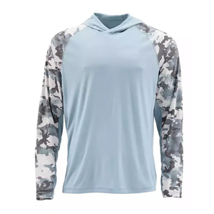 Sudadera de pesca con capucha y manga larga, camisa de pesca con capucha, poliéster de alta calidad con logo personalizado impreso, de secado rápido y protección UV. - Product Image 6