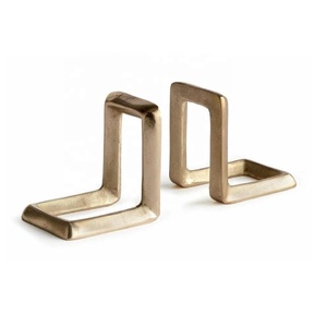 Sujetalibros de gancho de Metal de aluminio Vintage con bases negras, estante de exhibición, Accesorios de escritorio para oficina, biblioteca, sala de estudio - Product Image 5