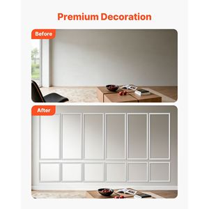 Kit di 6 Pannelli Leggeri per Rivestimento Murale, Facile Installazione, Impermeabili, Verniciabili, in Polistirene, per Pareti Decorative - Product Image 3