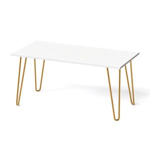 Mesa de Centro Rectangular Minimalista Mayrite, Fabricada en Metal con Superficie Laminada - Product Image 5