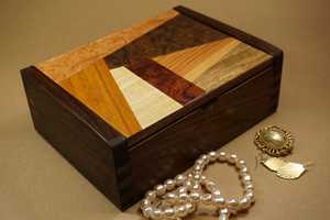 Retro Custom Wooden Jewelry Box Eco-friendly Nature Black Walnut Double Layer Jewelry <b>Storage</b> Box Ring Watch Organizer Box - Product Image 5