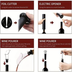 Set Apribottiglie Elettrico Automatico Intelligente, Cavatappi e Accessori per Vino - Product Image 5