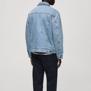Fashionable Unisex <b>Denim</b> Jacket Vintage Washed Stand Collar Front Hooded Waterproof Long Sleeve Button Casual Streetwear <b>Coats</b> - Product Image 1