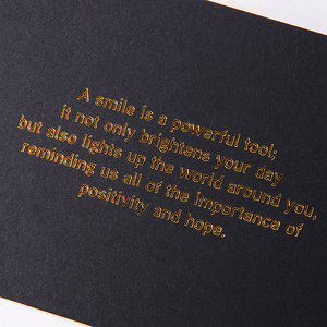 Carte de remerciement personnalisée écologique pour entreprise avec impression sur papier d'art, sérigraphie, dorure à chaud et logo personnalisé - Product Image 4