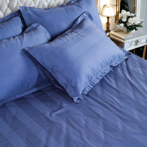 ผ้าปูที่นอนสีฟ้า Azure Blue หรูหรา นุ่มสบาย ระดับพรีเมียม - Product Image 2