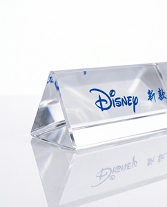 Elegant Acrylic Plastic Triangle <b>Name</b> <b>Plate</b> Block Stylish Desk/Office Display Custom Logo Durable Eco-friendly for - Product Image 1
