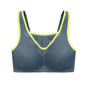 Women Eco-Friendly High Medium Hot Selling Price Private Label Sports <b>Bra</b> <b>Padded</b> Mesh Breathable Quick Dry Front Logo - Product Image 1