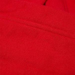 Conjunto de Sudadera con Capucha Roja Extra Grande para Mujer y Pantalones Deportivos, Color Sólido, Tejido de Felpa, Ropa de Otoño, Manga Larga, Estilo Casual - Product Image 6