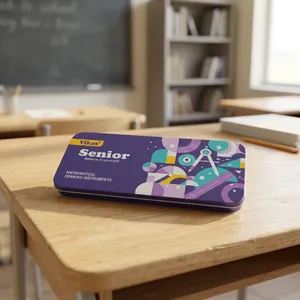 Juego de Instrumentos Matemáticos Completo Vikas Senior Geometry Box, de Alta Demanda, para Dibujo Técnico Escolar, Universitario e Ingeniería, en Oferta - Product Image 4