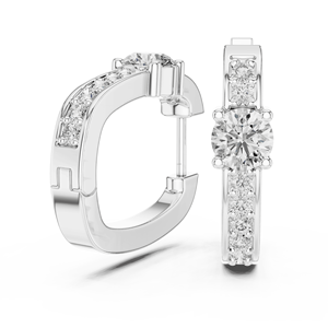 Dazzling Designs 10K CVD LAB GROWN Diamant Boucles D'oreilles Style Simple 925 Boucles D'oreilles En Argent Sterling Bijoux Unisexe - Product Image 2