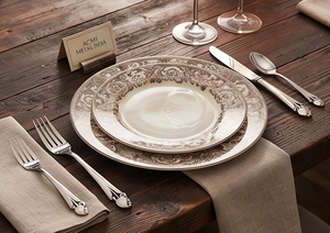 Classic Silver Plated Cutlery <b>Set</b> With Grape Motif Handles Mirror Finish Dinnerware For Wedding Occasions And Restaurant - Product Image 5
