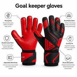 Gants de gardien de but respirants offrant un confort ventilé, des doigts flexibles et une adhérence sécurisée de la paume pour une utilisation prolongée en entraînement et en match. - Product Image 6