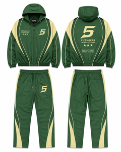Ensemble coupe-vent vert et jaune à capuche avec fermeture éclair, manches longues, vêtements de sport unisexes pour adultes, séchage rapide, ensemble de survêtement d'automne, coupe-vent zippé - Product Image 5