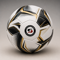 Balón de Fútbol con Patrón Blanco, Rojo, Negro y Amarillo, Balón de Entrenamiento Resistente, Talla 5