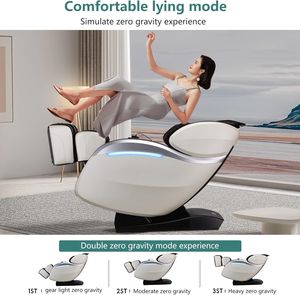 Fauteuil de massage intelligent de luxe à pression d'air, zéro gravité, avec chauffage Shiatsu pour le cou, la tête, les pieds et le corps entier, vente en gros - Product Image 4