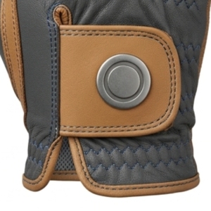 Gant de golf en cuir véritable, respirant, à doigts entiers, avec fermeture à bouton, unisexe, avec sangle de poignet réglable - Product Image 3