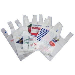 Vente en gros taille personnalisée sac de t-shirt en plastique réutilisable sacs de transport d'épicerie pour l'emballage et l'emballage - Product Image 2