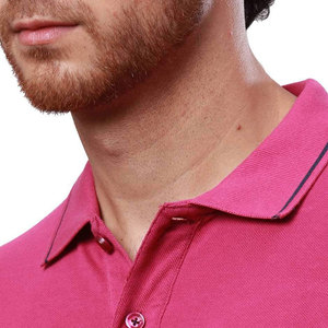 Men's High Street Style Slim Fit Stand Collar for <b>Shirt</b> 100% Cotton <b>Half</b> Sleeve Quick Dry 220g Knitted Fabric Front <b>Button</b> - Product Image 6
