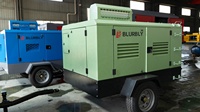 Machine de compresseur d'air à vis Diesel Portable de haute qualité pour l'exploitation minière 12 bars 285-385 CFM 380V tension moteur pompe Air fin noyau