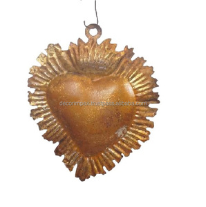 เครื่องประดับตกแต่งรูปหัวใจสีทองของราชวงศ์โคมไฟเหล็กและเครื่องประดับตกแต่งเทศกาลทองและเงิน - Product Image 2