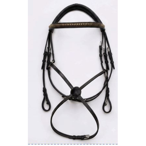 High Quality Durable Genuine Leather Rope <b>Halter</b> Softly Padded Lining for Daily Riding-Comfortable Horse Bridle India Supplier - Product Image 1