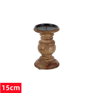 Candelabro de Madera Pulida Hecho a Mano, Ecológico, para Decoración de Mesa en Bodas, Cenas y Fiestas Tradicionales - Product Image 6