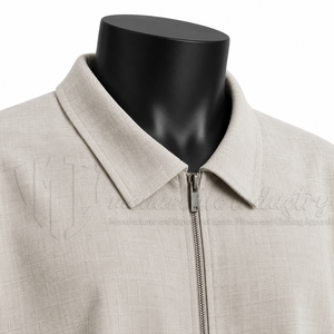 Chaqueta de manga corta con cremallera para hombre, chaqueta informal ligera, personalizada, OEM, ODM, al por mayor - Product Image 6