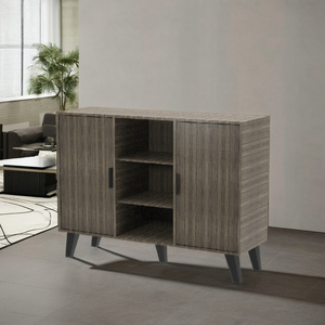 ตู้ไม้2ประตูปรับแต่งได้สไตล์โมเดิร์นตู้เก็บของขนาดใหญ่ดีไซน์ชั้น3ชั้นสำหรับห้องนั่งเล่นและห้องครัว - Product Image 1