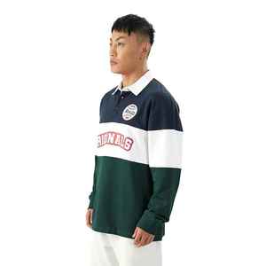 เสื้อโปโลแขนยาวผู้ชาย ลายบล็อกสี พร้อมลายพิมพ์ Originals ผ้าฝ้ายอ๊อกซ์ฟอร์ด สวมใส่สบายๆ - Product Image 4