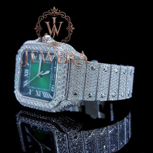 Montre de luxe pour homme en moissanite et diamant, idéale pour les fêtes, mariages et les looks de célébrités, disponible au meilleur prix pour la vente en gros. - Product Image 2