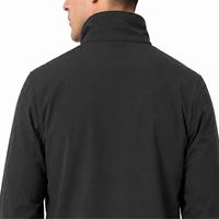 Veste softshell légère pour homme, fermeture éclair intégrale, confortable, athlétique, moderne, coupe-vent, décontractée, pour l'extérieur, coupe régulière