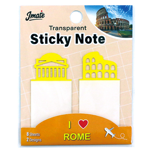 Sticky Note Transparent <b>Bookmark</b> Flags 72x32 mm Self-Adhesive Waterproof Reusable Iconic City Landmarks Office Use - Product Image 3