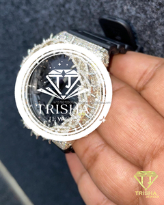 Crown of Thorns VVS Moissanite <b>Diamond</b> <b>Watch</b> 925 Sterling Silver Iced Out Hip Hop Statement Timepiece - Product Image 2